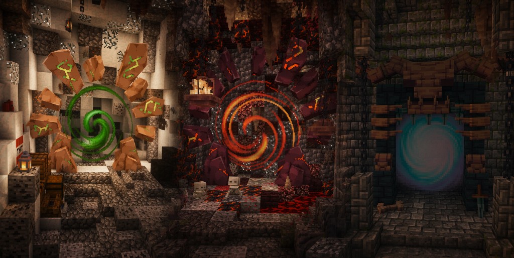 Три портала: зелёный, адский и ледяной