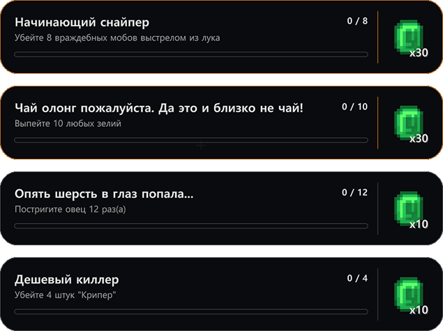 Меню дейликов